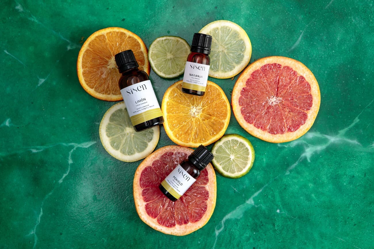 aceite esencial de limón naranja pomelo